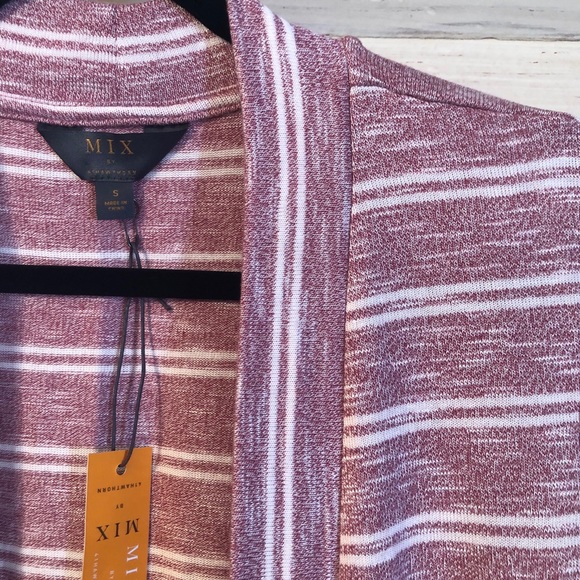 🌺🌼Mix by 41 Hawthorne Pink Striped Cardigan - Picture 14 of 14